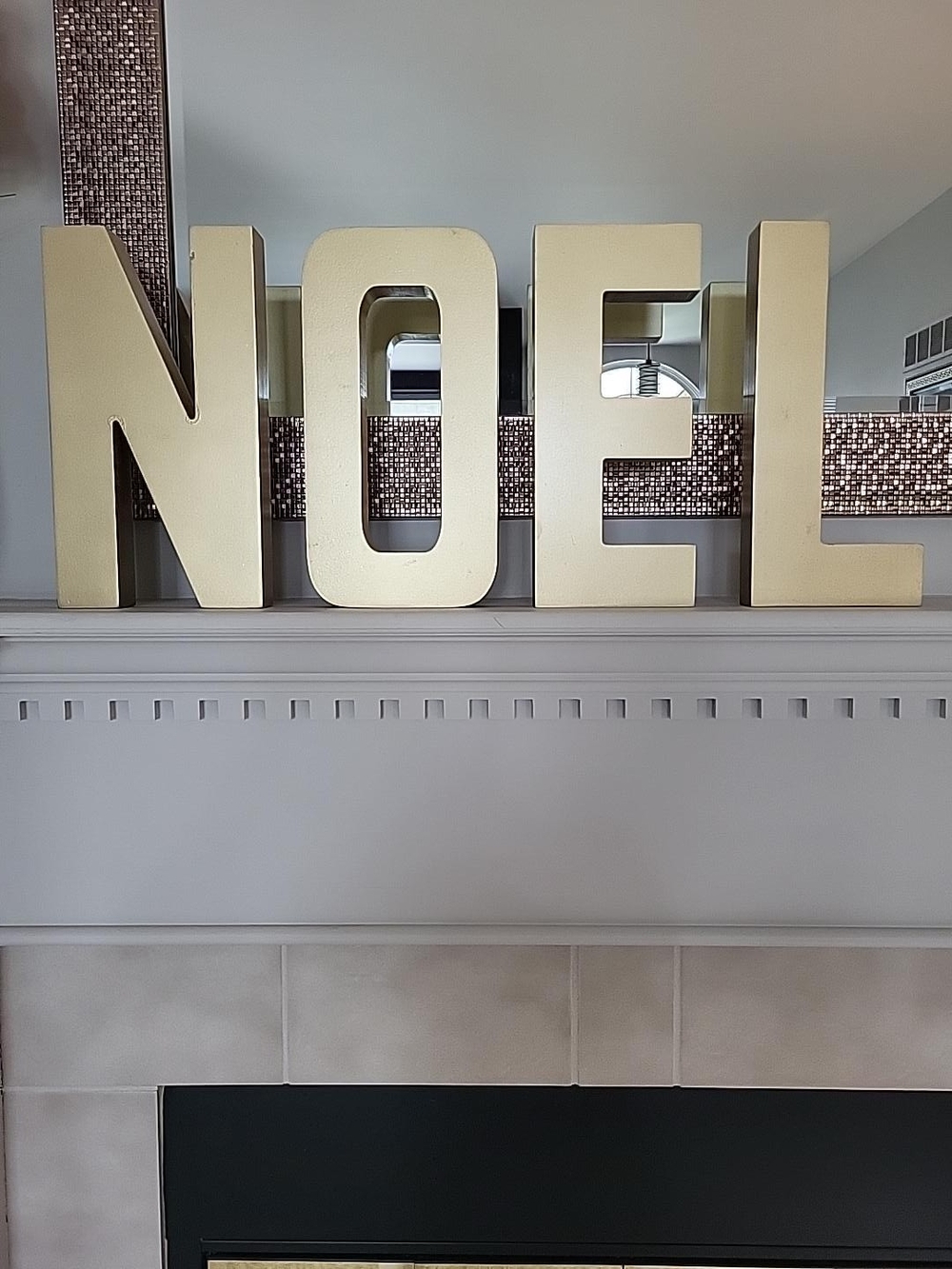Grandin Road Gold NOEL Letters Christmas Decor 13" Freestanding FG141818